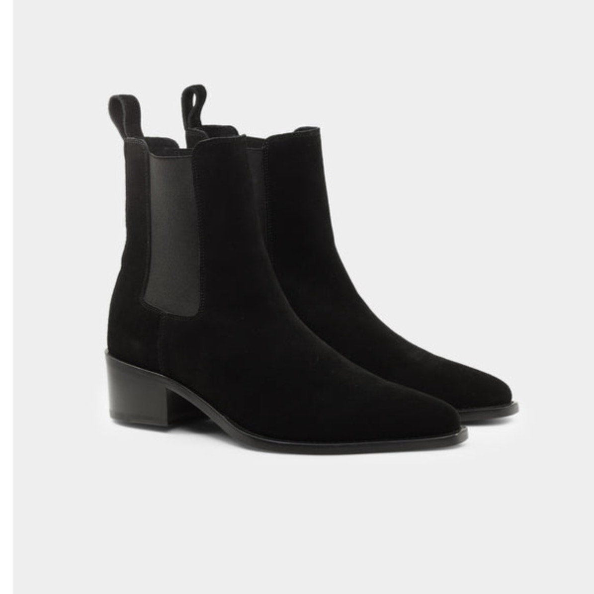 Saint Morta Men's Nomad Pointy Toe Chelsea Boots Size 9 EU 43 Black Suede NIB