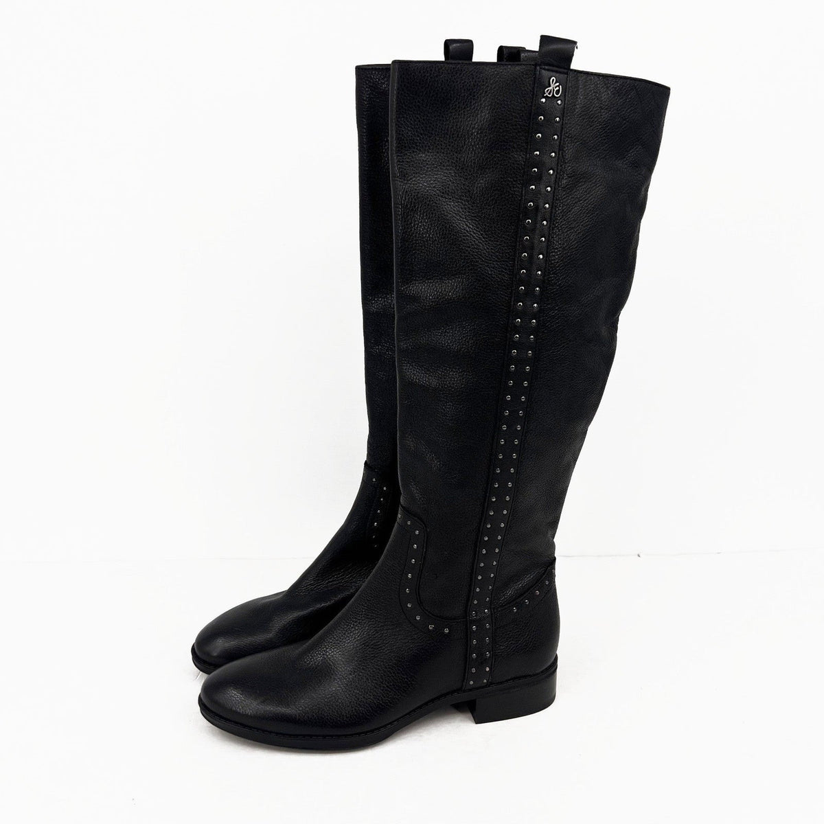 Sam Edelman Womens Prina Knee High Riding Boots Size 8 EU 38 Black Leather NWOB