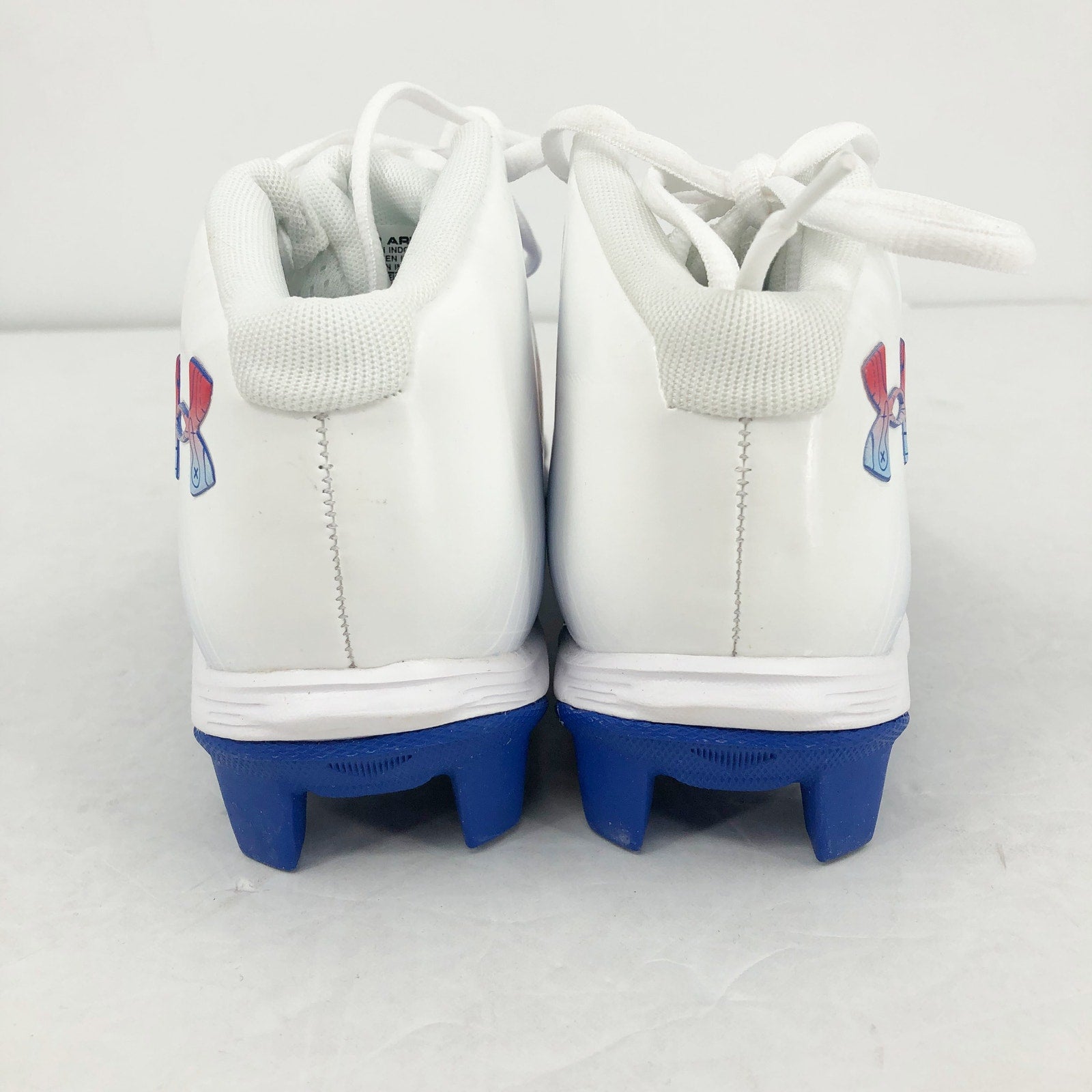 Under Armour Boys Spotlight Fran RM 4 TX Football Cleats 3.5 Red White Blue NWOB