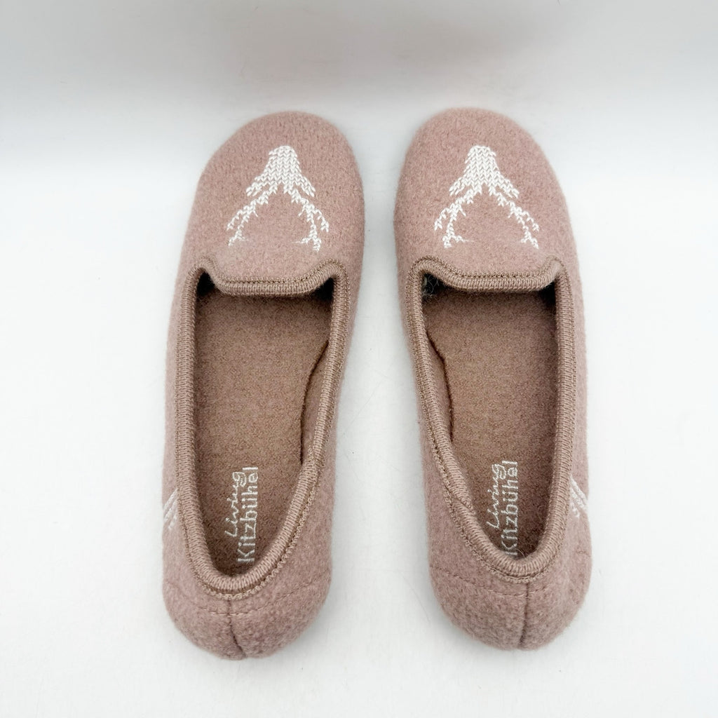 Living Kitzbuhel Womens Buck Slippers EU 36 US 5.5 Pink Wool NWOB