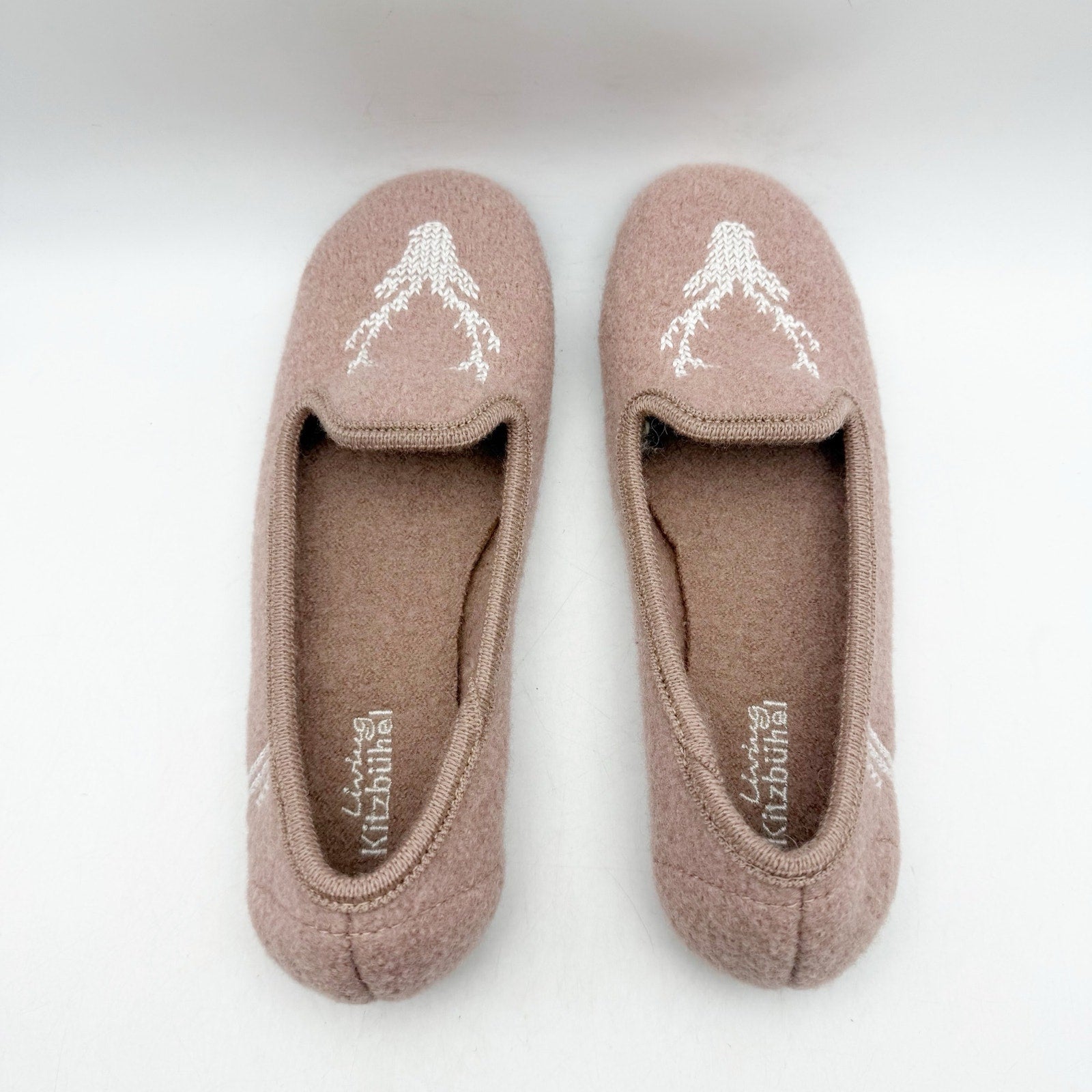 Living Kitzbuhel Womens Buck Slippers EU 36 US 5.5 Pink Wool NWOB