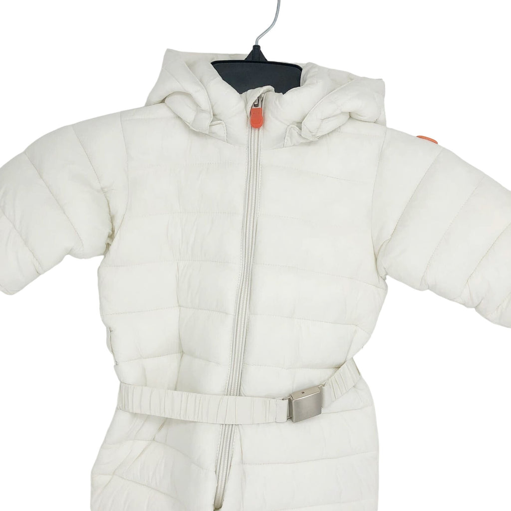 Save the Duck Baby Storm Hooded Snowsuit 6-9 Month White Puffer Winter NWOT