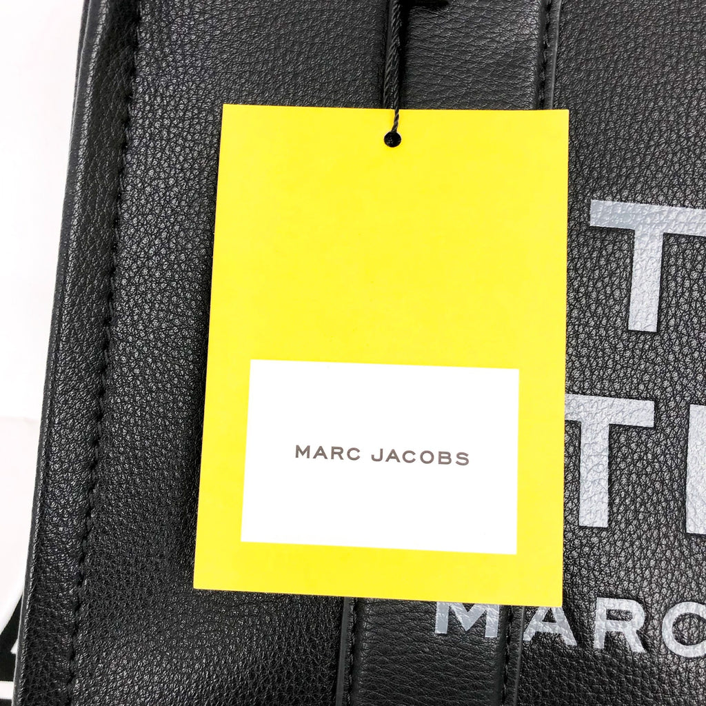 MARC JACOBS The Leather Medium "The Tote Bag" Black Zipper Top H004L01PF21 NWT