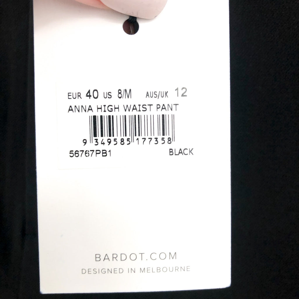 BARDOT Womens Anna Wide Leg Dress Pants Medium US 8 Black High Waist NWT