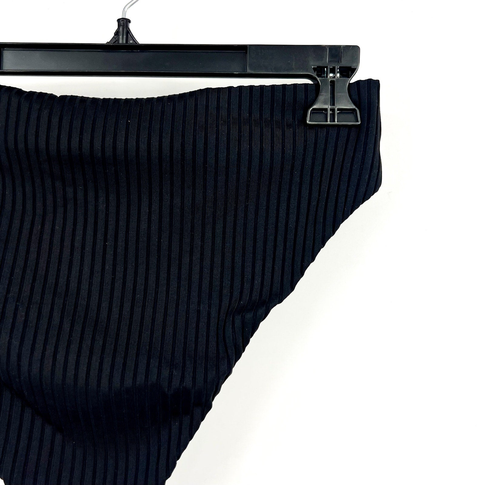L*SPACE Women's Savannah Classic High Waist Bikini Bottoms Large Black NWT