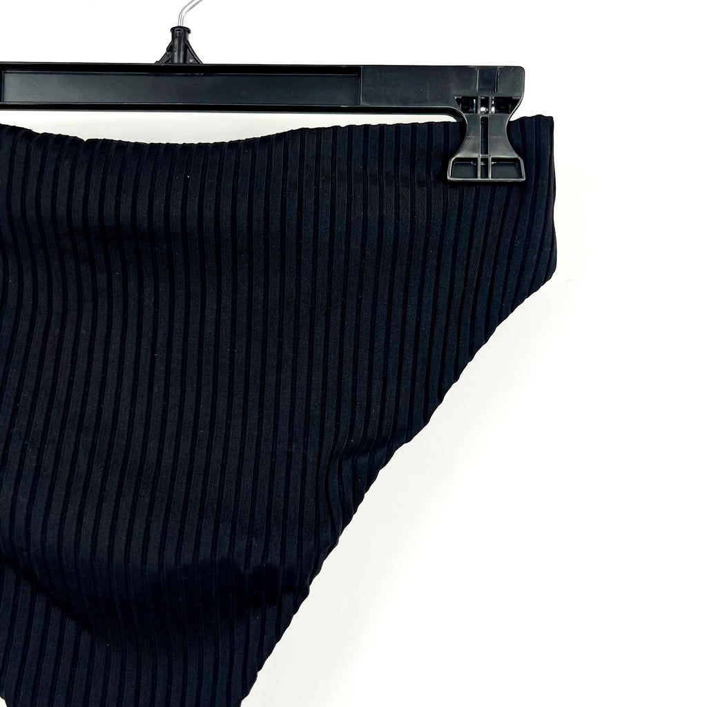 L*SPACE Women's Savannah Classic High Waist Bikini Bottoms Large Black NWT