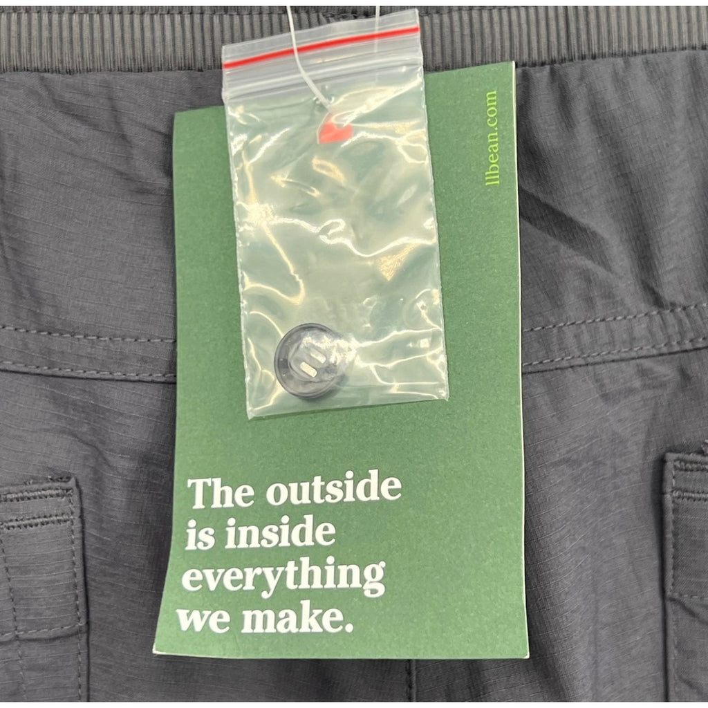 L.L BEAN Women's Vista Camp Pants Large Grey Granite Crop Mid Rise NWT