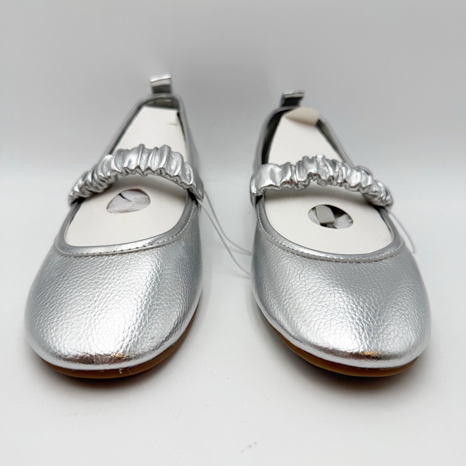 MIA Womens Uliana Ballet Flats Size 8 M EU 38.5 Silver Leather NWOB