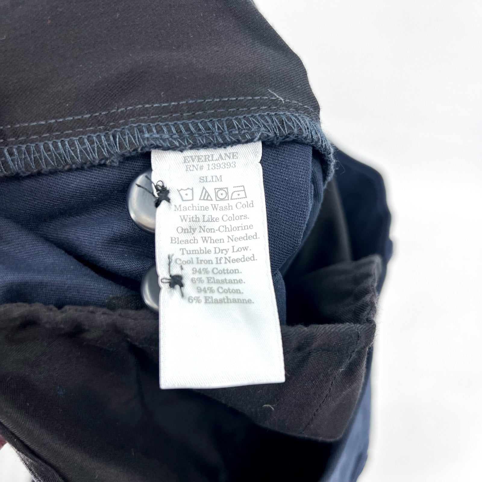 EVERLANE Men's Uniform Performance Chino 31x30 Navy Blue Slim Fit Pants NWT