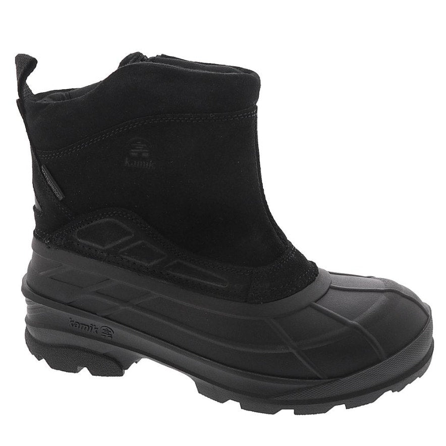 Kamik Mens Champlain 3 Winter Boot Size 12 EU 45 Black Suede Waterproof NIB