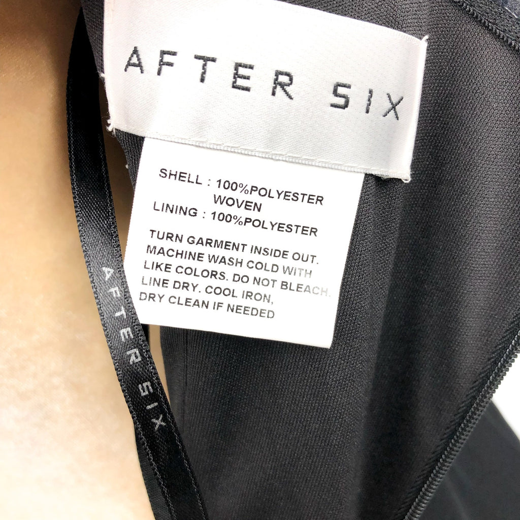 AFTER SIX Women's Strapless Wrap Trumpet Dress Size 4 Black 6873 Formal NWT