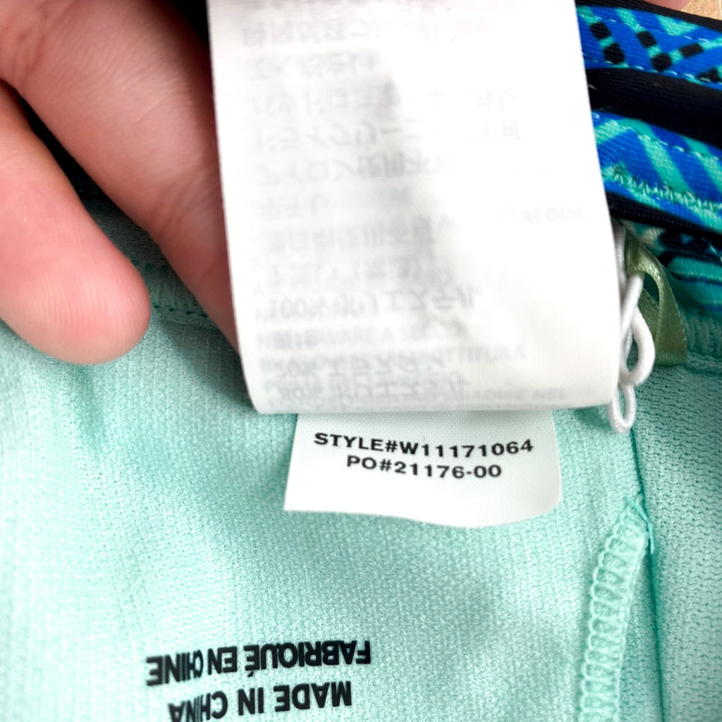 PRANA Women's Alicia Bikini Top Small Vortex Blue Rhythm Bralette Cross Back NWT
