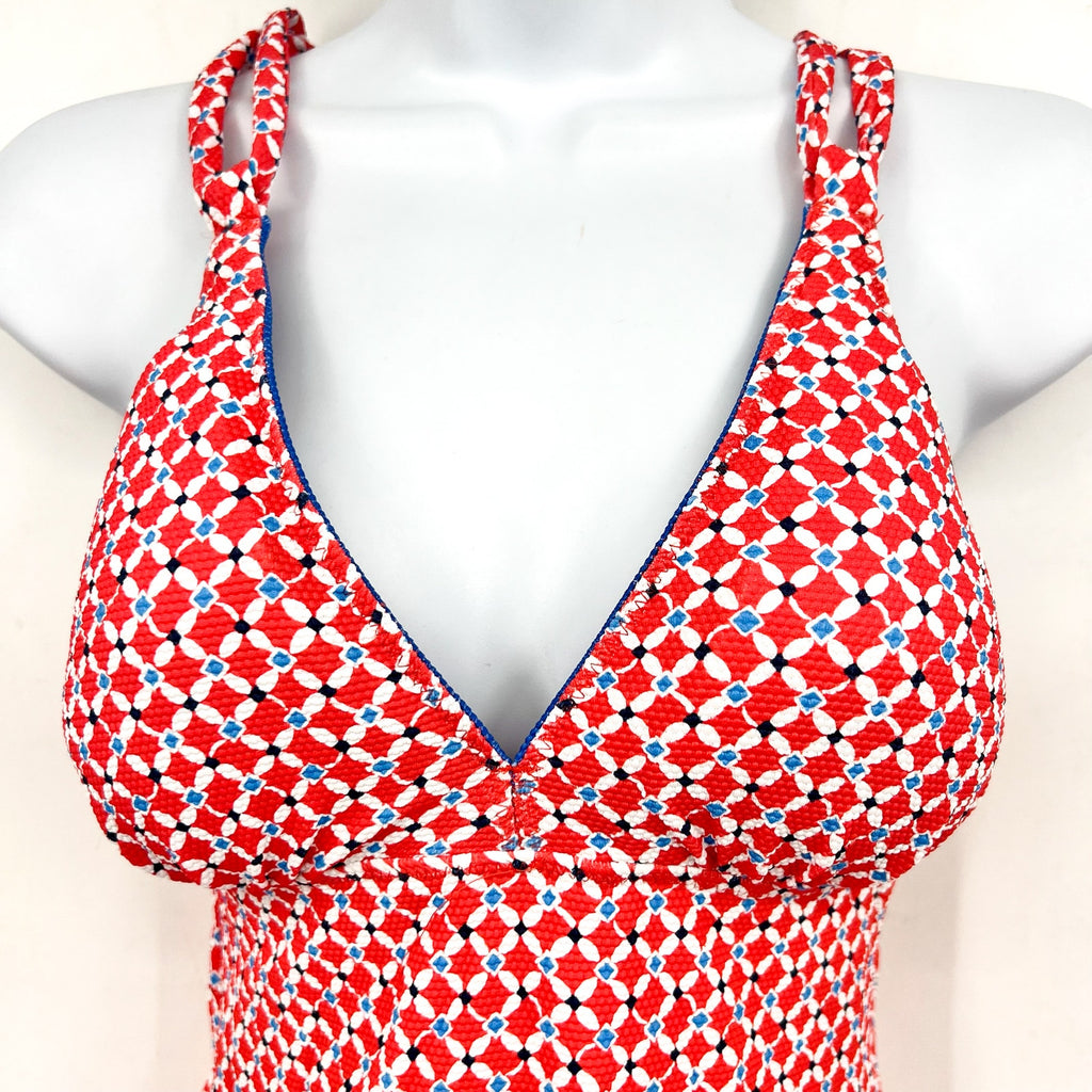 TOMMY BAHAMA Island Cays Fiori Reversible Tankini Top Medium Pink Coral NWT