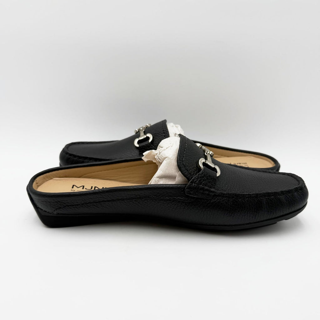 Marc Joseph New York Womens Ocean Drive Bit Mules Size 9 Black Leather NIB