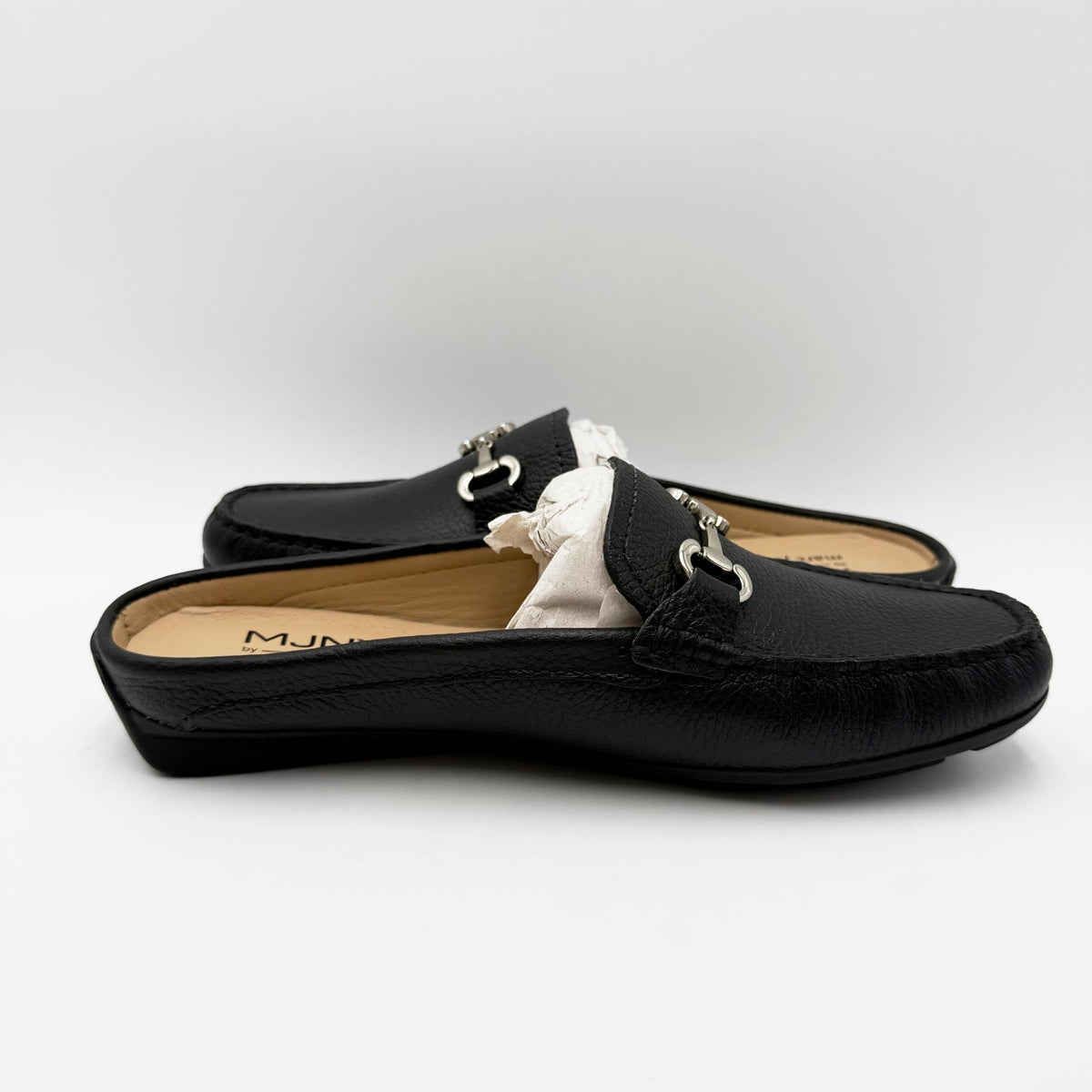 Marc Joseph New York Womens Ocean Drive Bit Mules Size 9 Black Leather NIB