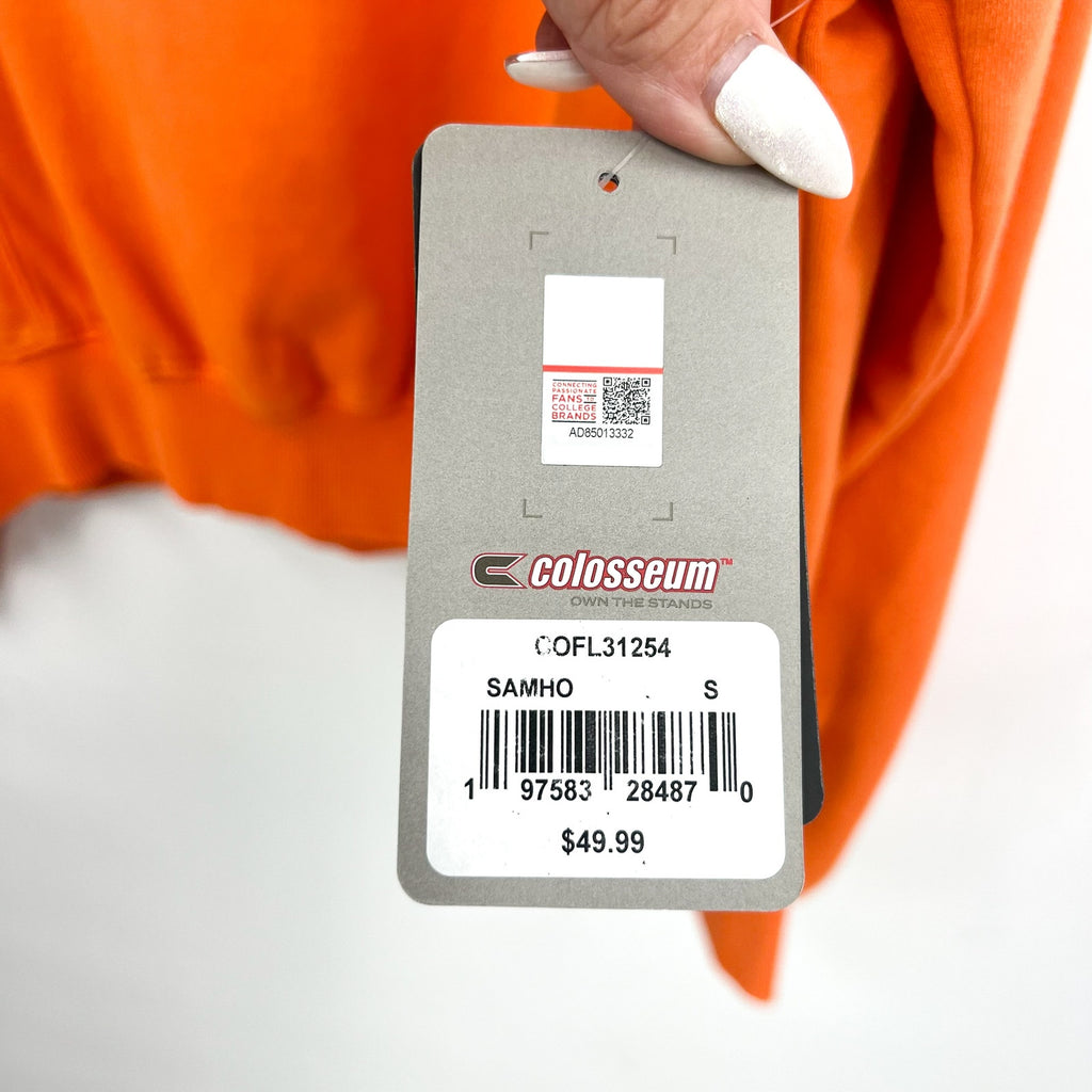 COLOSSEUM Womens Sam Houston State Bearkats Crew Sweatshirt Small Orange NWT