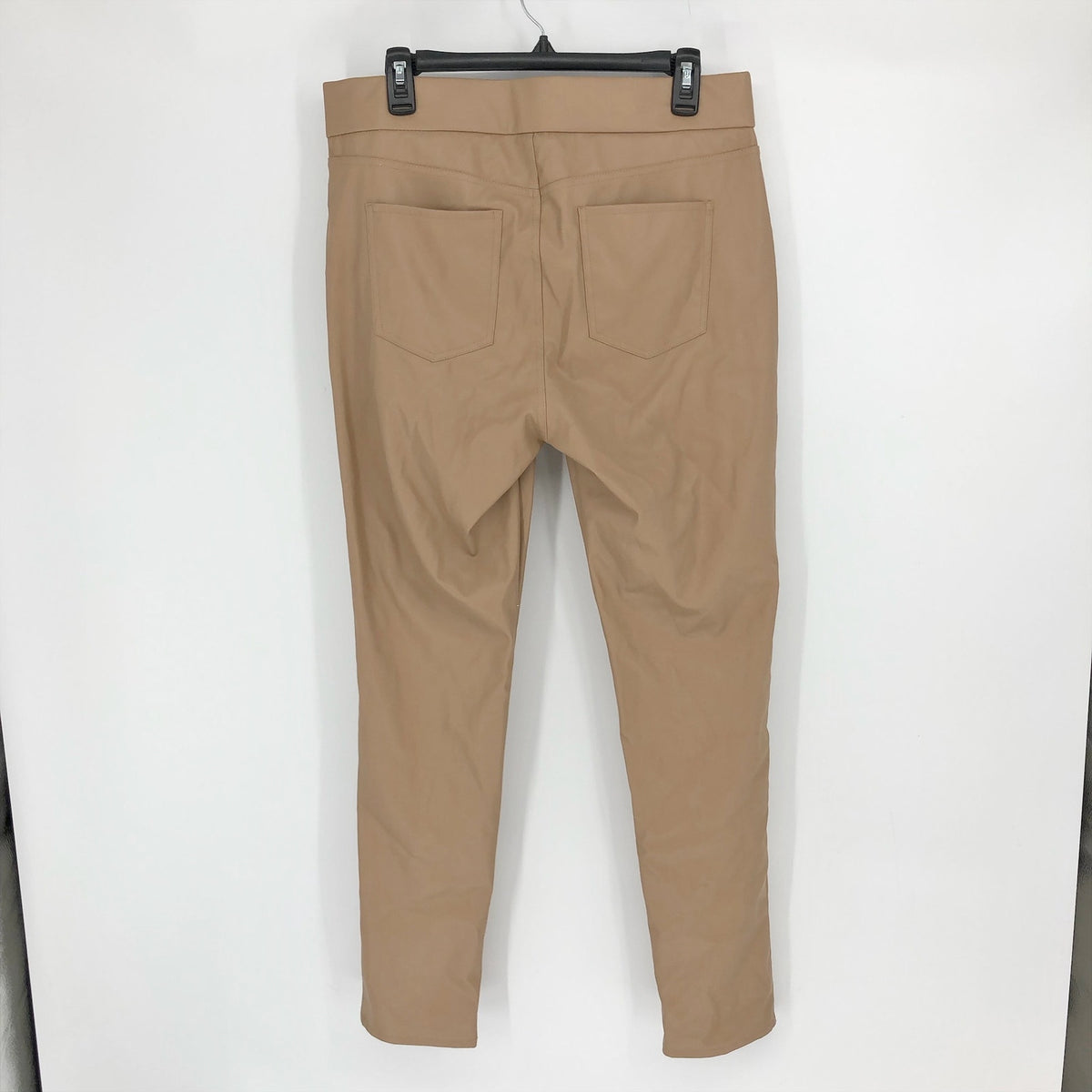 GLORIA VANDERBILT Avery Faux Leather Leggings Size 14 Tan Pull on Skinny NWT