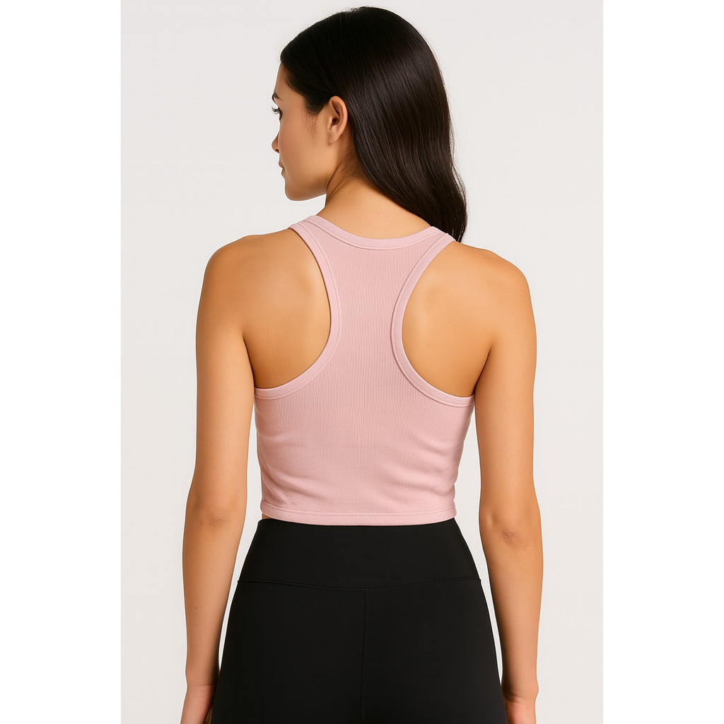 ACTIVE CASHMERE Women's Cashmere Tank Top XL Pale Pink Racerback NWT