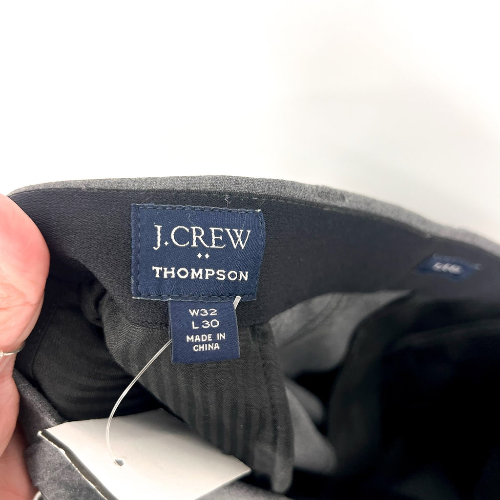 J.CREW Men's Slim-fit Thompson Performance Suit Pants 32x30 Grey Tapered Leg NWT