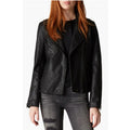 BLANKNYC Women's Moto Jacket Large Black Onyx Asymmetric Vegan Leather NWT