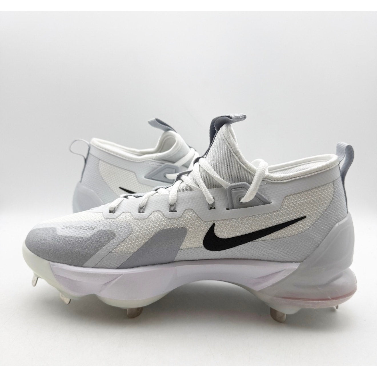 Nike Mens Force Zoom Trout 9 Elite Metal Baseball Cleat Size 7 White FB2906 NWOB