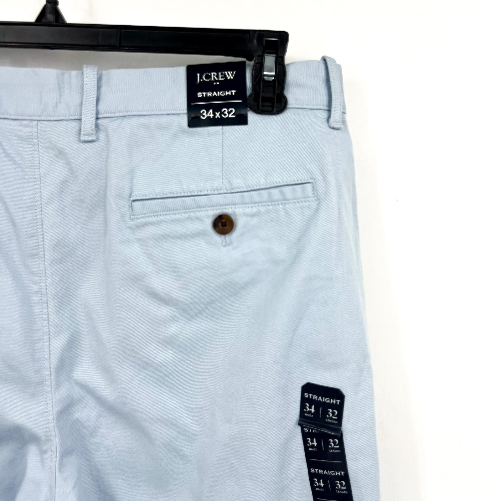 J CREW Men's Straight-Fit Flex Chino Pants 34x32 Light Blue BL8901 NWT
