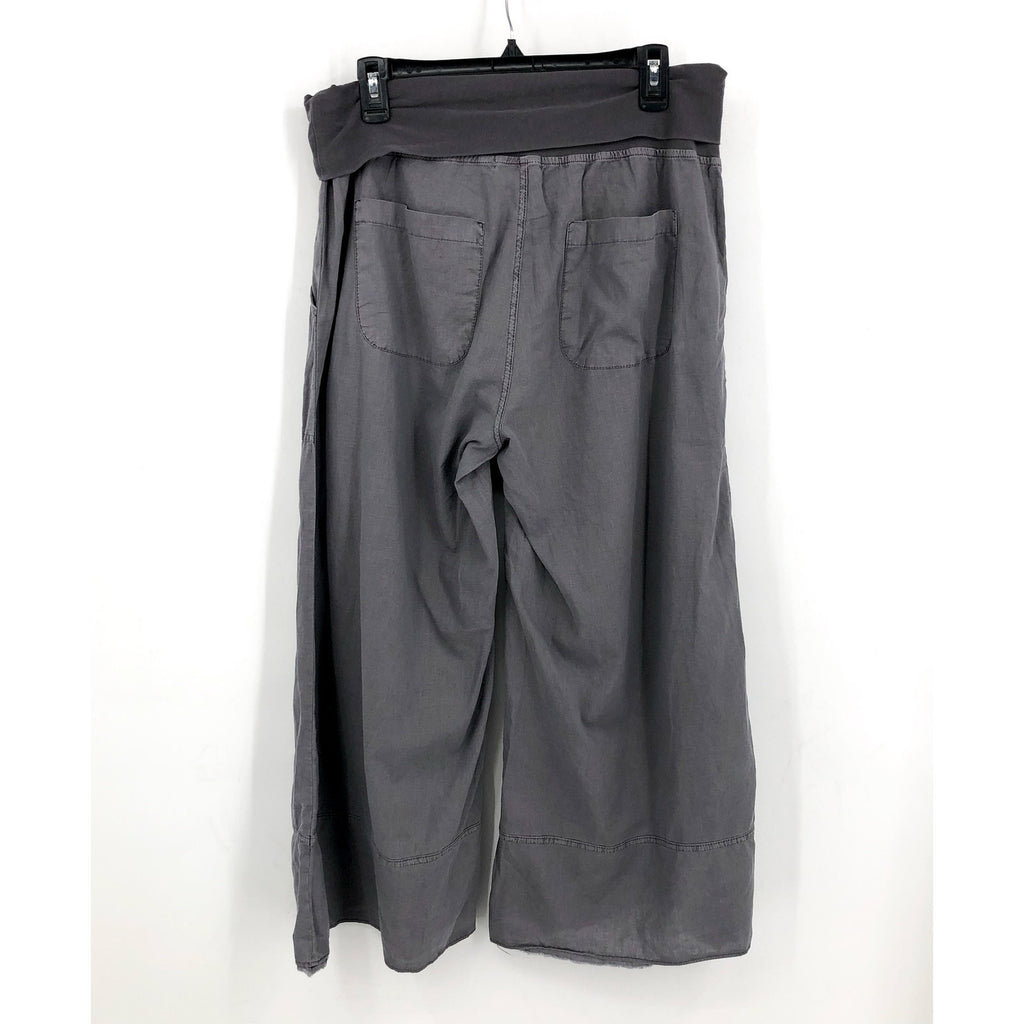 XCVI Women's Garni Crop Casual Pants Large Gray Nebulous Pigment Wide Leg NWT