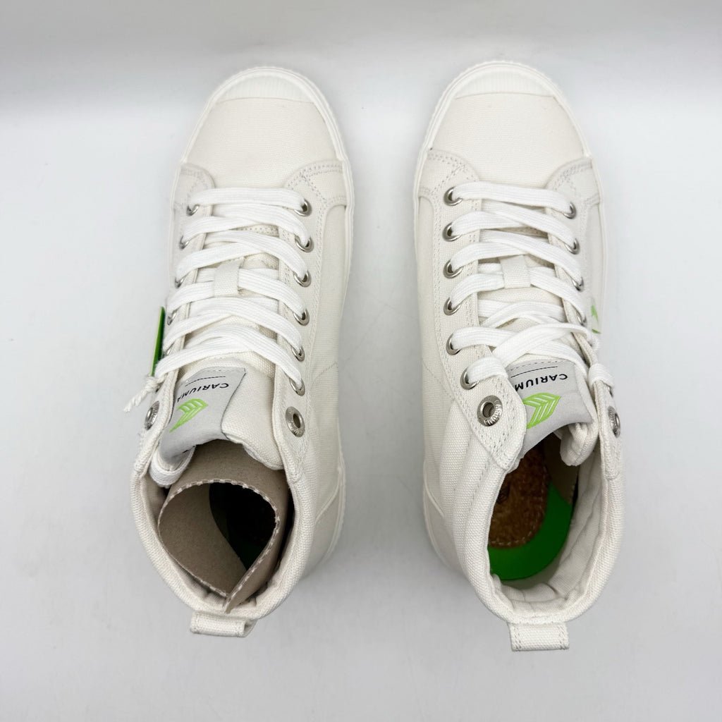 CARIUMA Womens OCA High Top Sneakers Size 6 EU 36.5 Off-White Canvas NIB