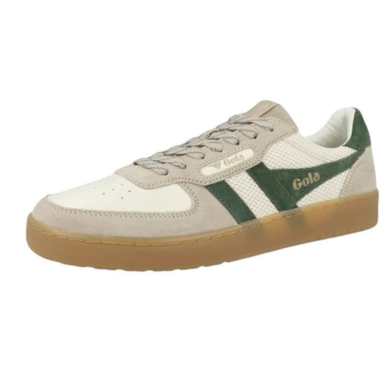 Gola Mens Hawk '83 Low Sneakers US 10.5 EU 43.5 Off White Green Suede NIB