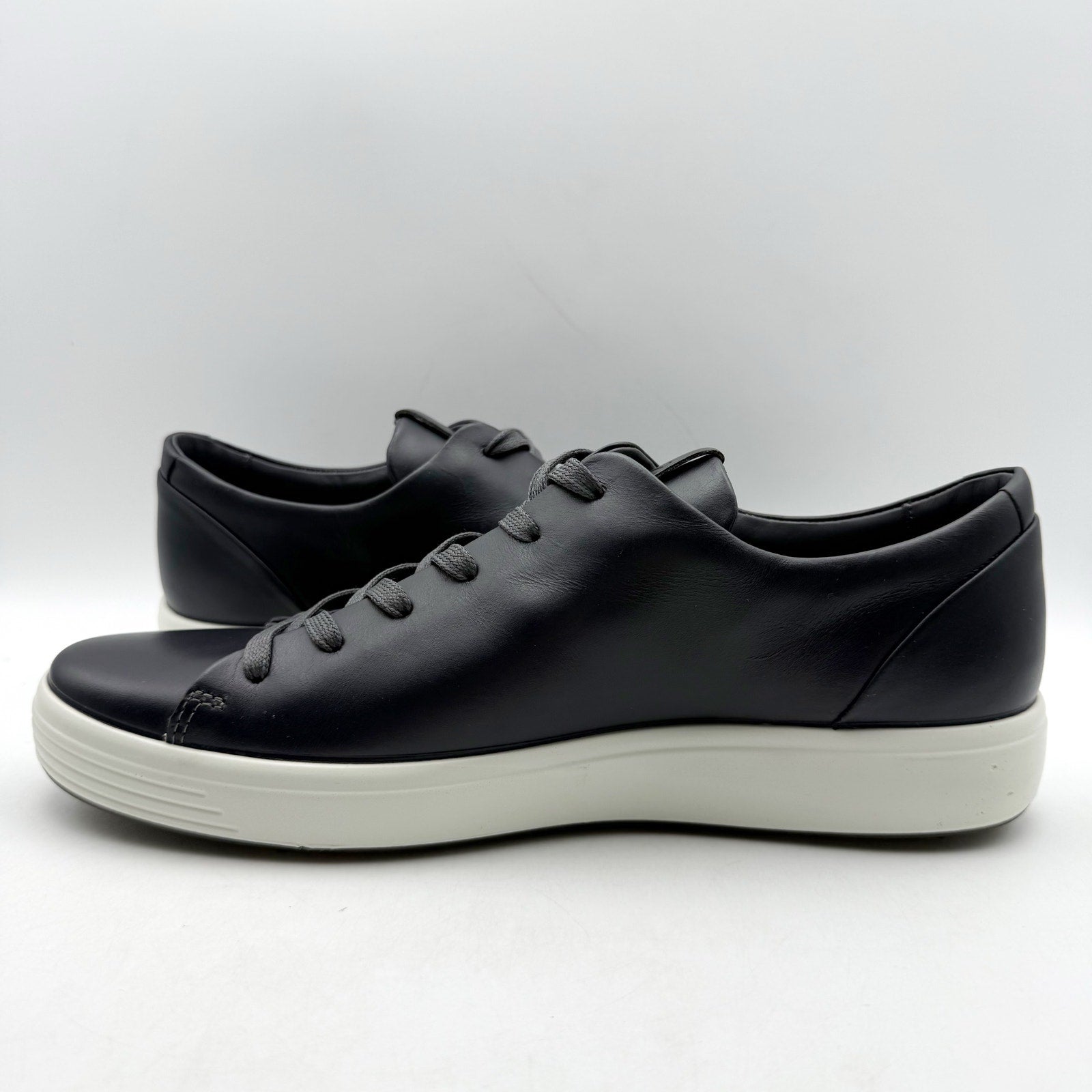 ECCO Mens Soft 7 Premier Sneakers EU 43 US 9-9.5 Black Leather NIB