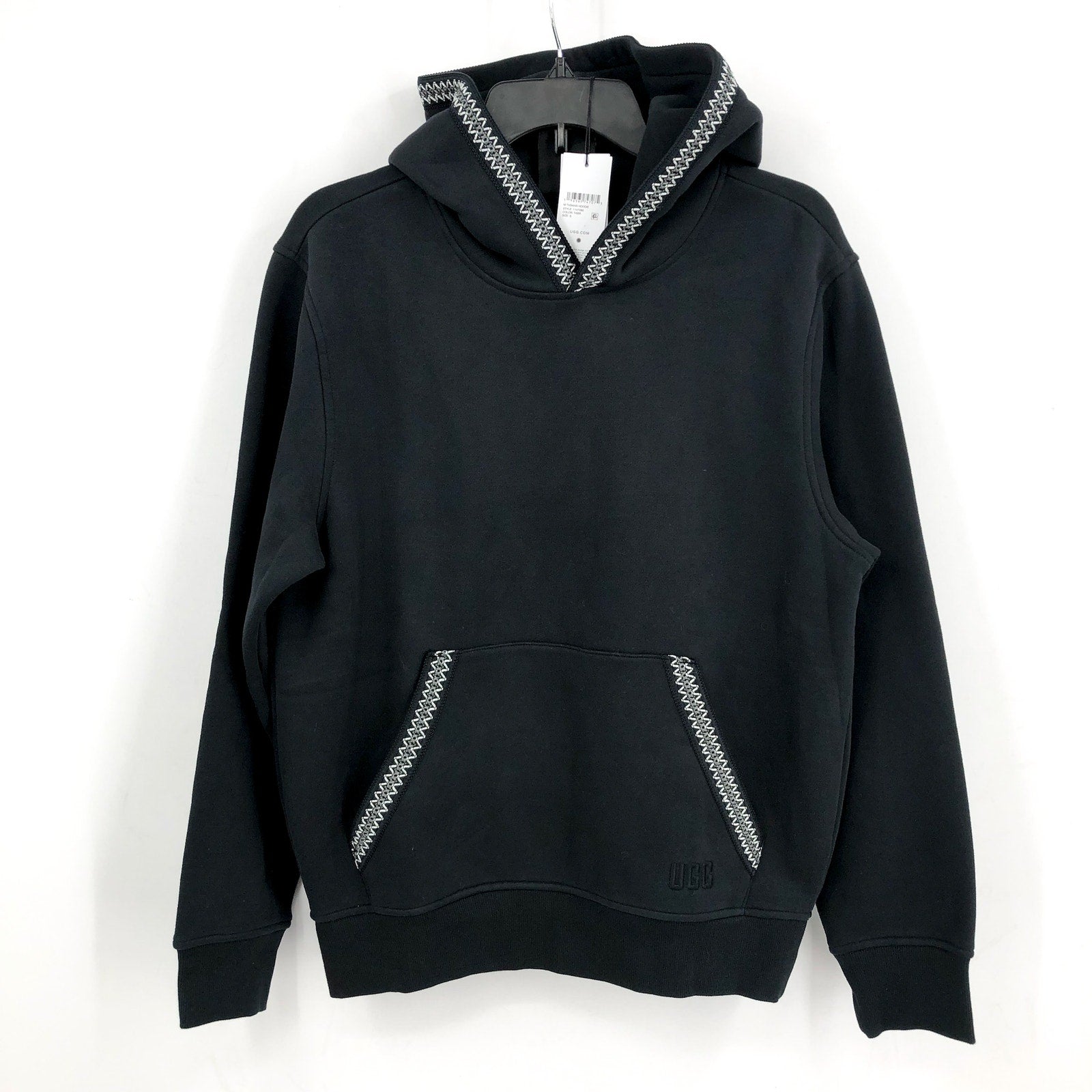 UGG Men's Tasman Pullover Hoodie Small Black Tarr Sweatshirt UGGBraid NWT