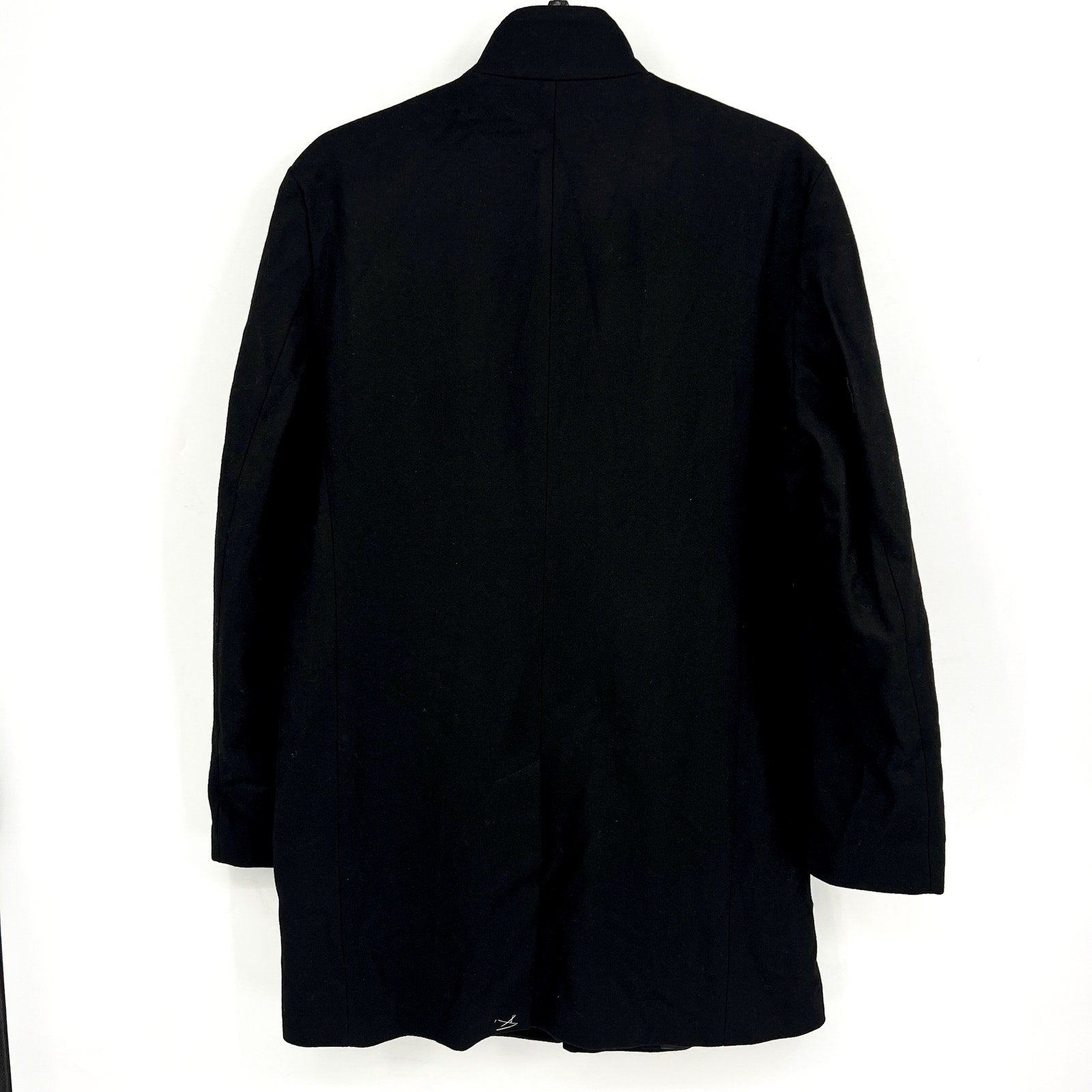 CALVIN KLEIN Men's Mayden Slim-Fit Overcoat 44R Black Wool Blend $495 NWOT