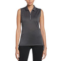 CALLAWAY Women's 1/4 Zip Sleeveless Polo Shirt Small Black Heather Golf NWT