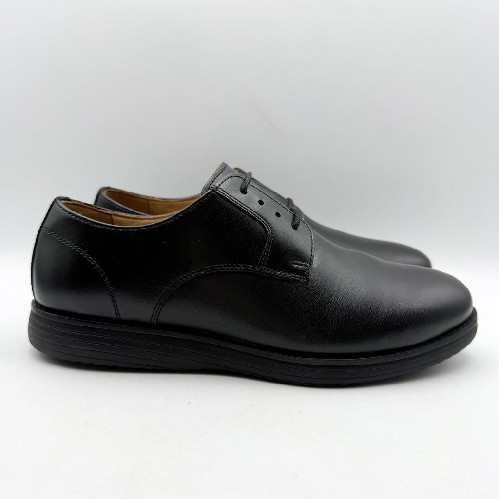 Johnson & Murphy Kids Upton Plain Toe Oxford Shoes US 7 M Black Leather NIB