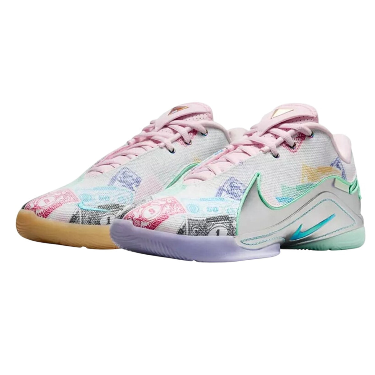 Nike Monopoly LeBron XXII 22 QS Currency Athletic Shoes Mens 10 White Pink NIB