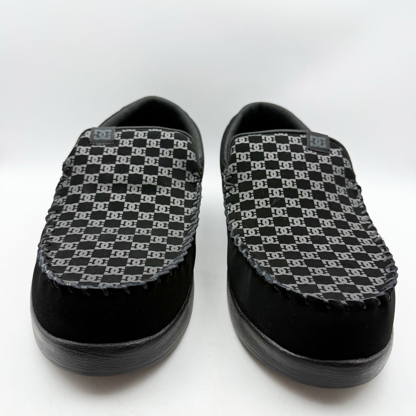 DC Mens Villain 2 Slip On Sneakers US 18 EU 55 Black Leather NIB