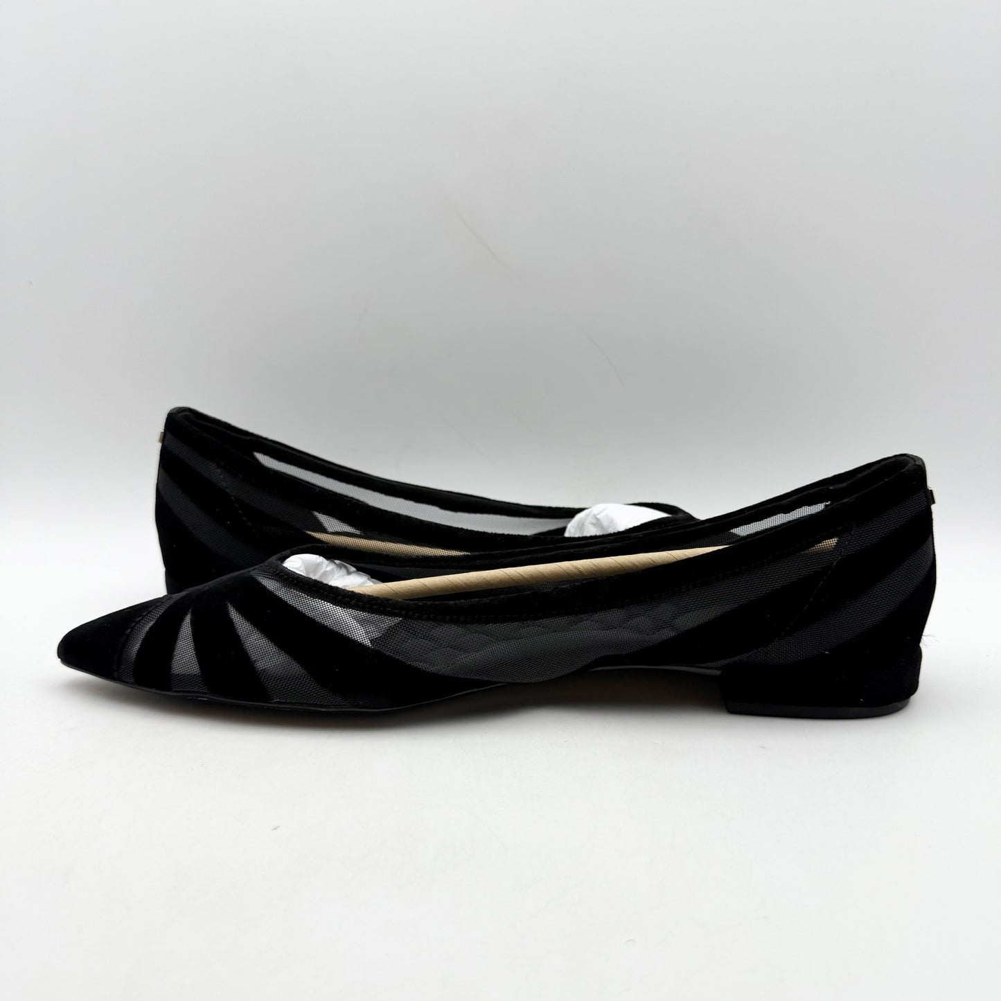 Birdies Womens The Goldfinch 15 Ballet Flat US 9 Black Suede Pointed Toe NIB