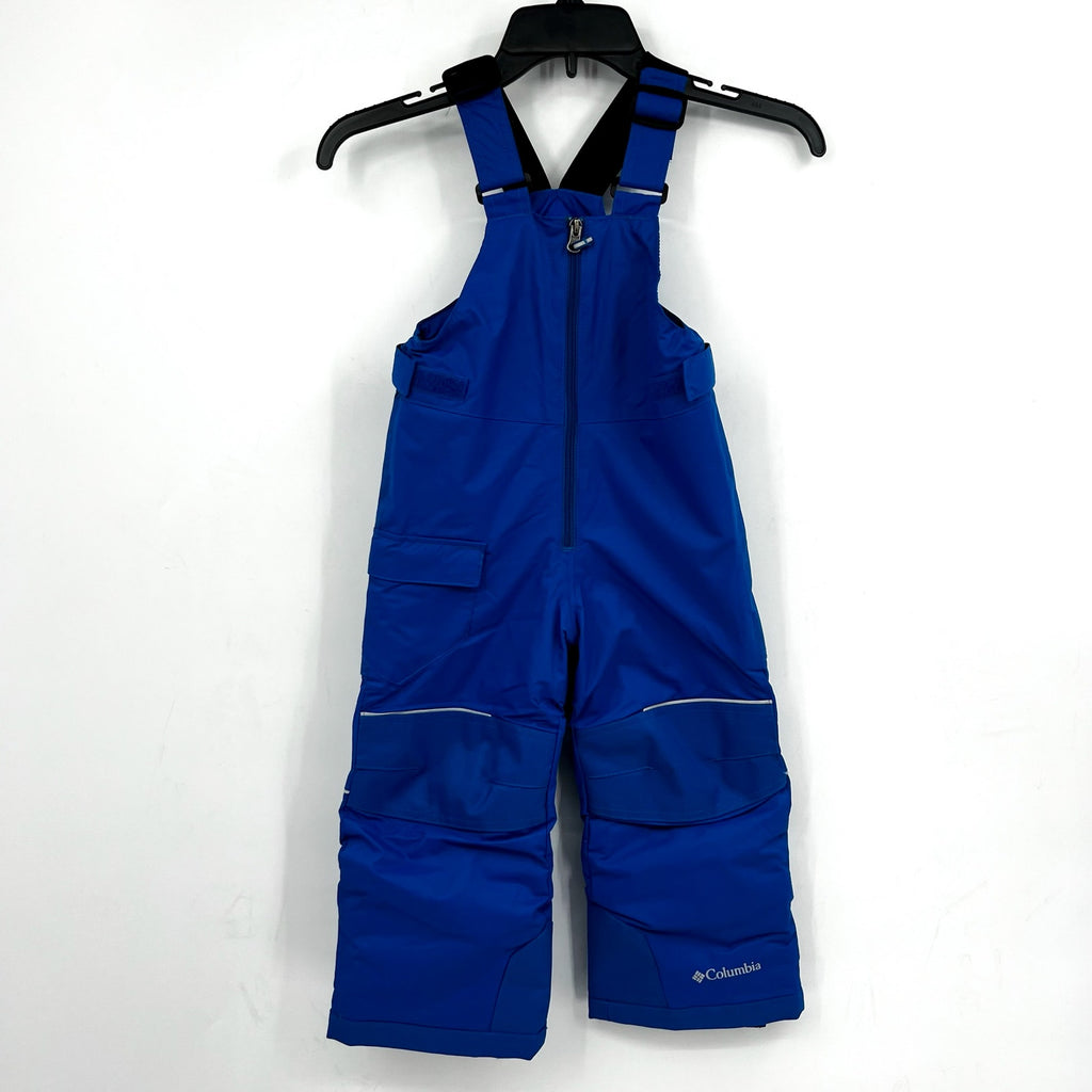 COLUMBIA Kids' Adventure Ride II Insulated Snow Bibs Size 4T Mountain Blue NWOT