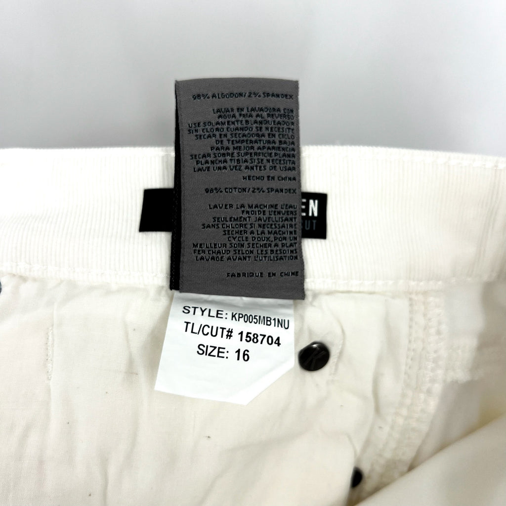 KUT FROM THE KLOTH Womens Karen Baby Bootcut Jeans Size 16 White Pearl Denim NWT