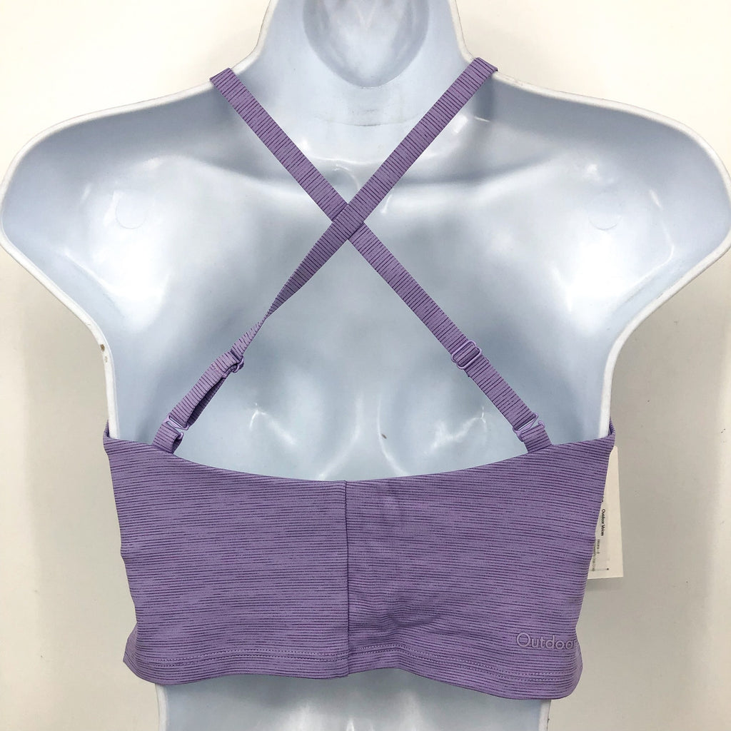 OUTDOOR VOICES Women's TechSweat Tank Top XS Wisteria Purple Criss-Cross NWT