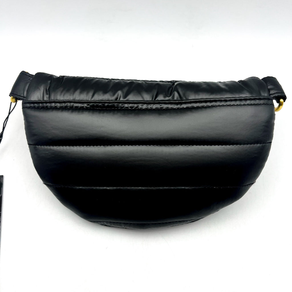 THINK ROYLN Women's Shining Star Crossbody Belt Bag Shiny Black NWT
