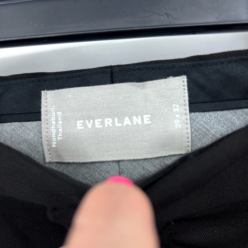 EVERLANE Men's The Italian Wool Pants 29x32 Black Trouser Slim Fit NWT