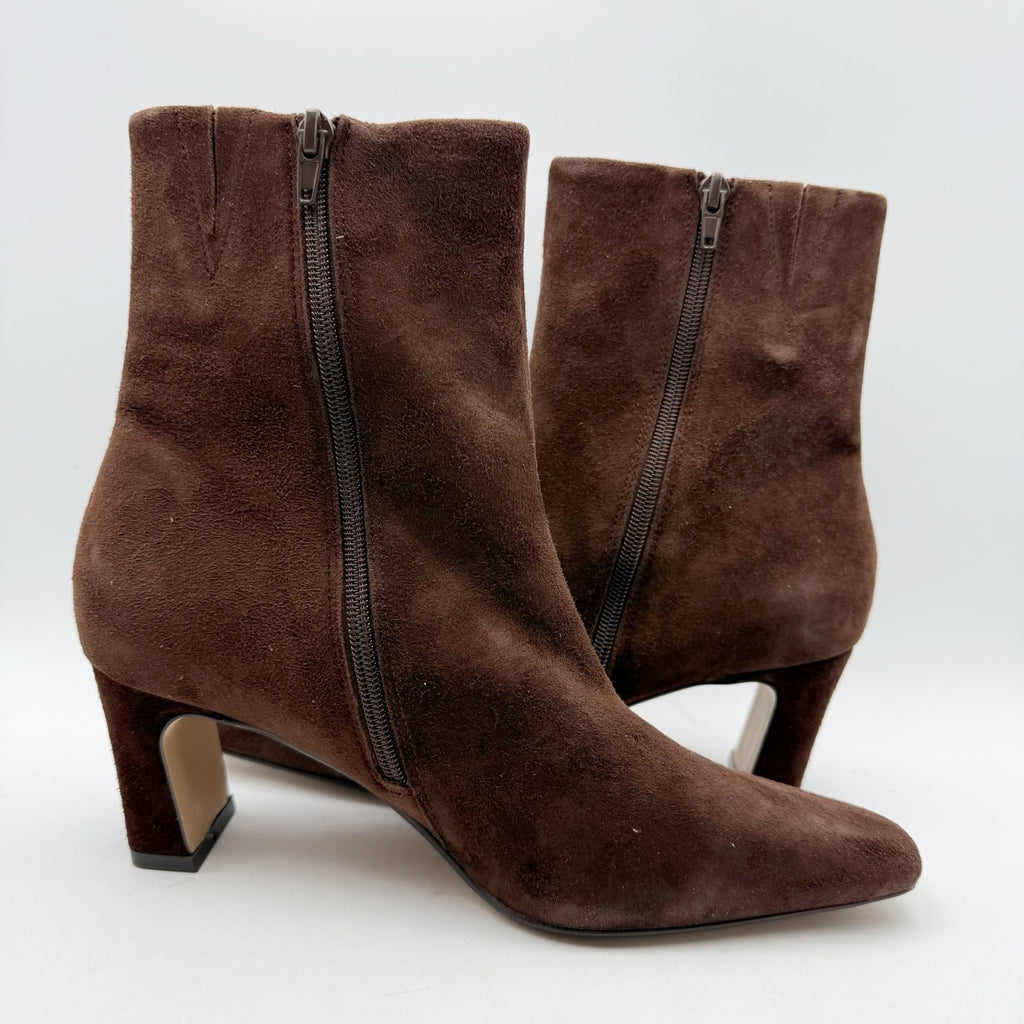 Steve Madden Womens Willa Ankle Booties US 9 M Brown Suede Boots NWOB