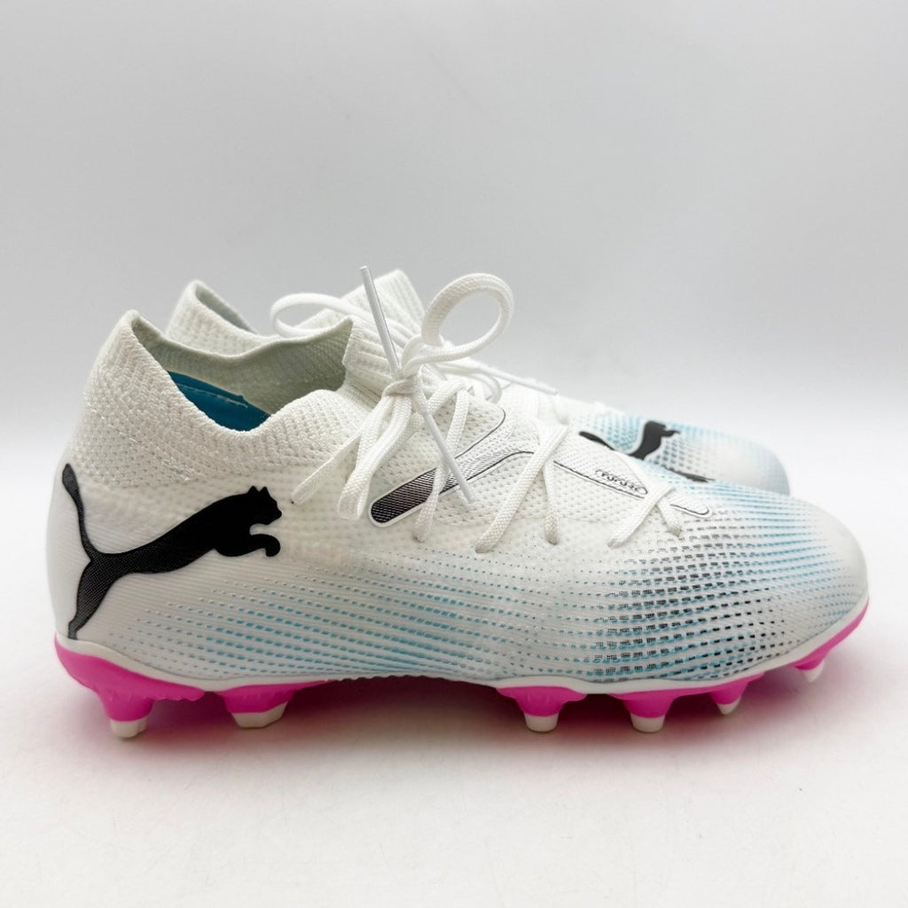 PUMA Kids Future7 Match Firm Artificial Ground Soccer Cleat Size 2 White NWOB