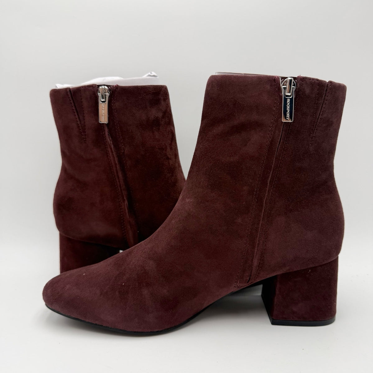 Rockport Womens Oaklei Ankle Boots Size 8.5 M Wine Red Suede NIB