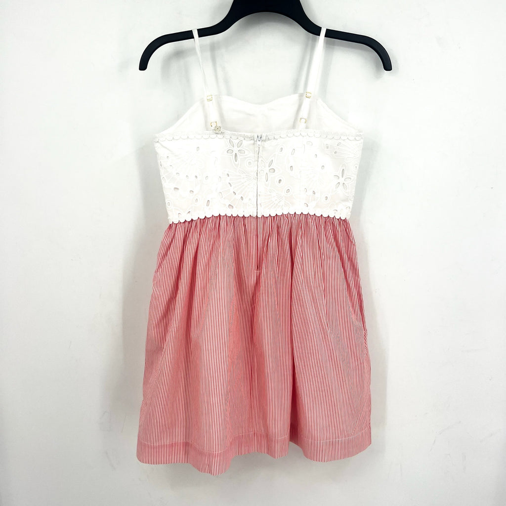 LILLY PULITZER Girls Mini Haylan Dress US 12 Red Pink White NWT