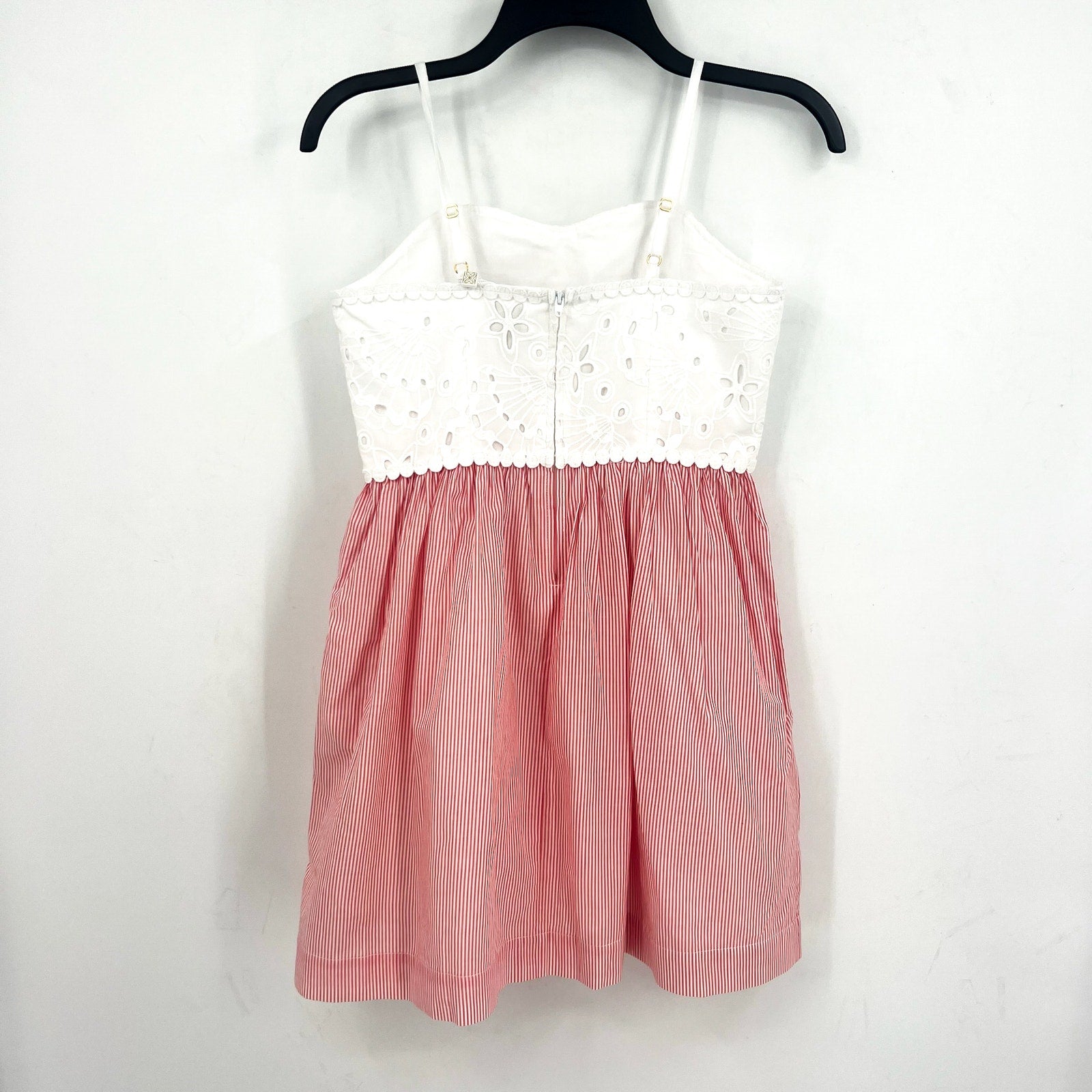 LILLY PULITZER Girls Mini Haylan Dress US 12 Red Pink White NWT