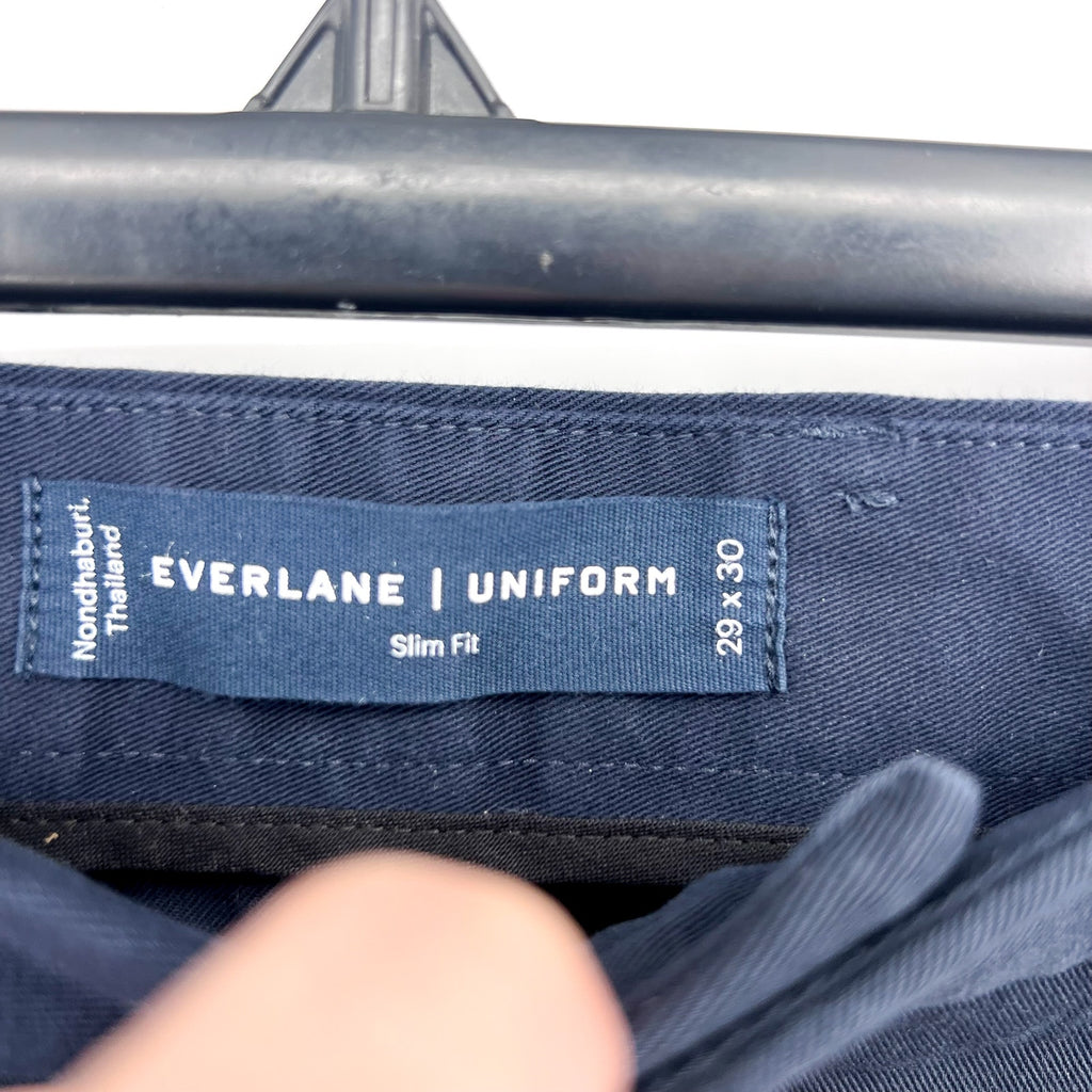 EVERLANE Men's Uniform Performance Chino 29x30 Navy Blue Slim Fit Pants NWT