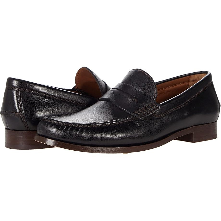 Johnston & Murphy Mens Baldwin Penny Loafers Size 13 M Black Leather NIB