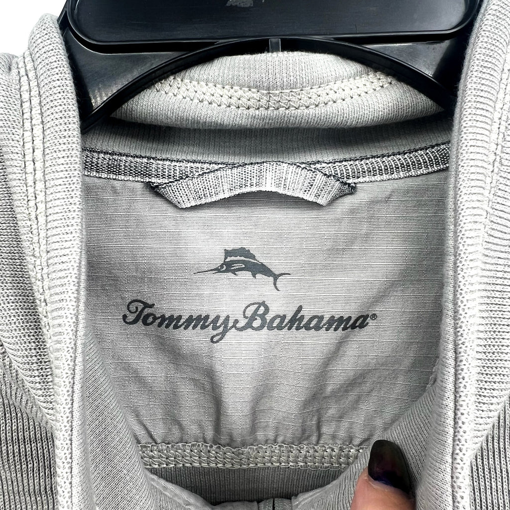 TOMMY BAHAMA Men's Tobago Bay Half Zip Sweatshirt Medium Smoke Grey NWOT